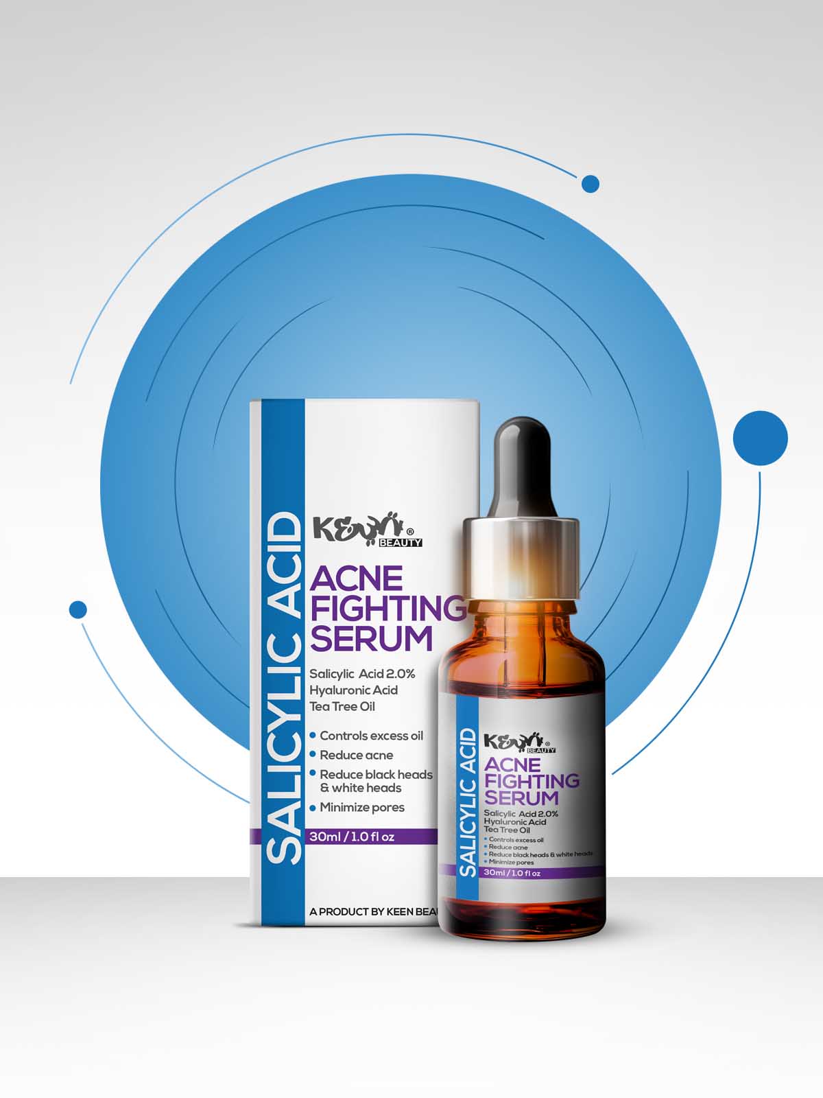 Acne Fighting Serum (Salicylic Acid) – KE3N BEAUTY